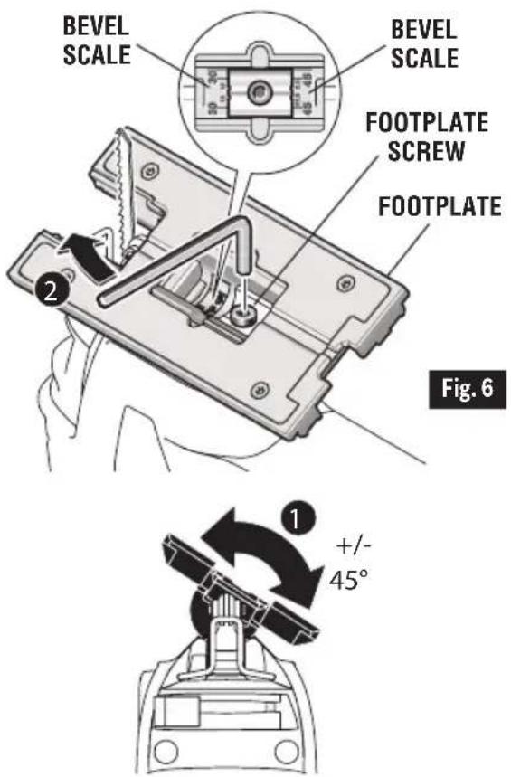 BOSCH JS470EB Professional - Footplate Angle Adjustment - 1