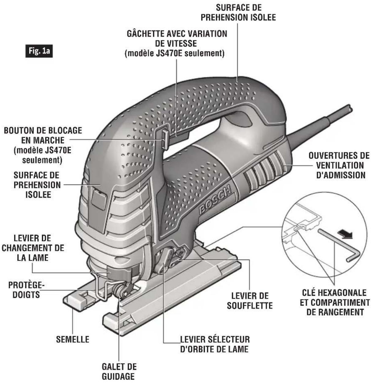 BOSCH JS470EB Professional - AVERTISSEMENT - 1