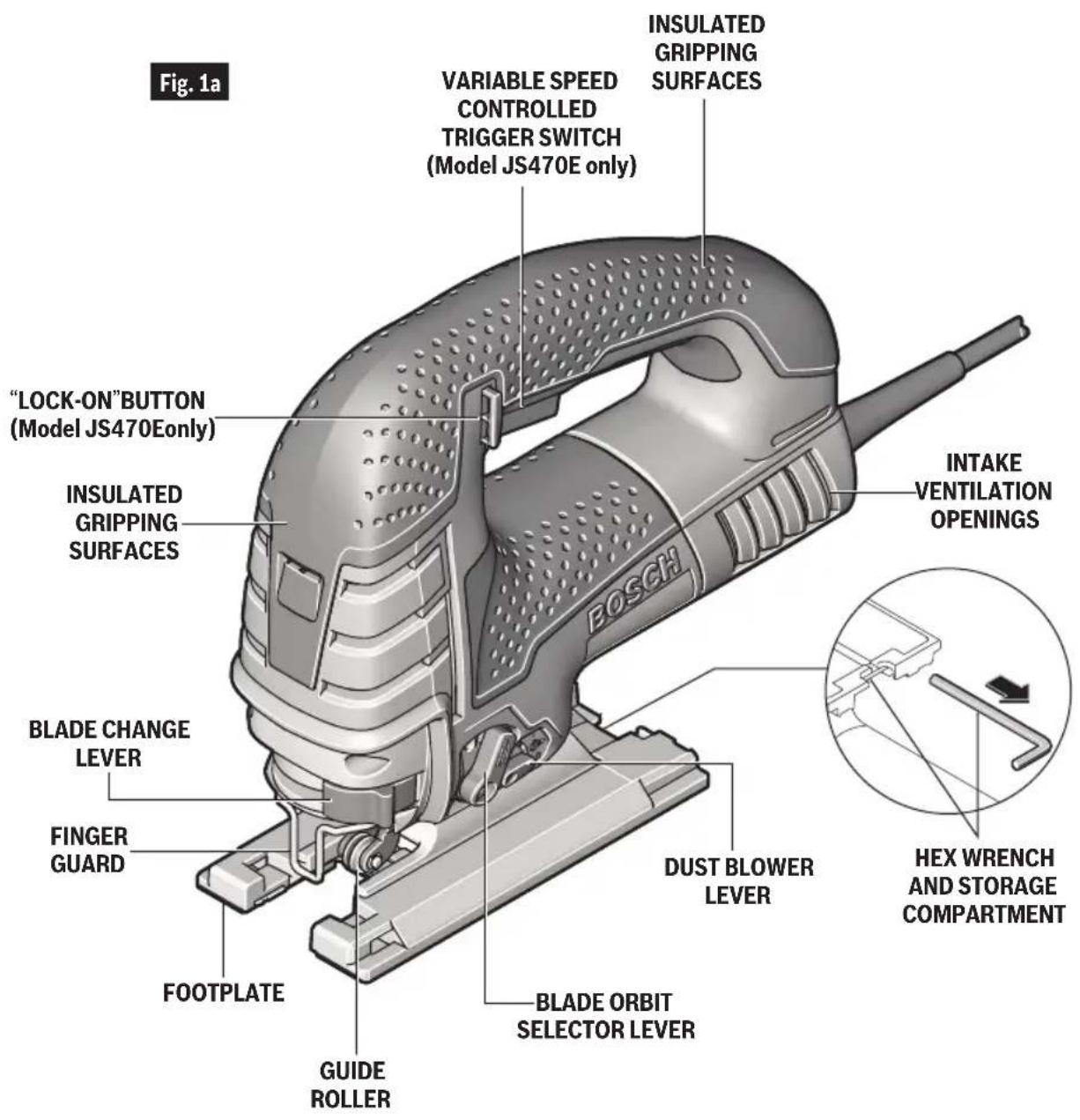 BOSCH JS470EB Professional - WARNING - 1