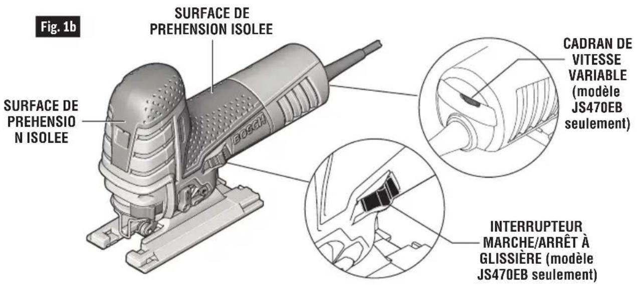 BOSCH JS470EB Professional - Scie à chantourner JS470EB - 1