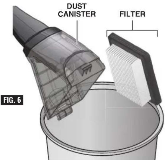 BOSCH VAC120 Professional - CLEANING THE DUST CANISTER (see figures 4 - 6) - 3