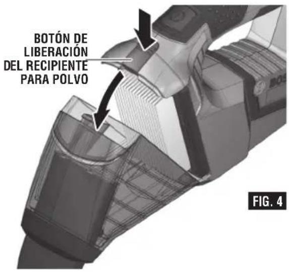 BOSCH VAC120 Professional - LIMPIEZA DEL RECIPIENTE PARA POLVO (ver las figuras 4 - 6) - 1