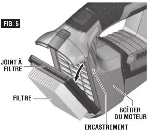 BOSCH VAC120 Professional - NETTOYAGE DU COMPARTIMENT DE COLLECTE DE LA POUSSIÈRE (voir Figures 4 – 6) - 2