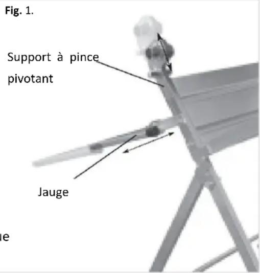 Fuxtec FX-SH1 - Support à pince pivotant et règle graduée (fig. 1) - 1