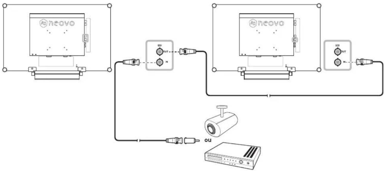 AG Neovo HX-2402 - Utilisation des câbles SDI - 1