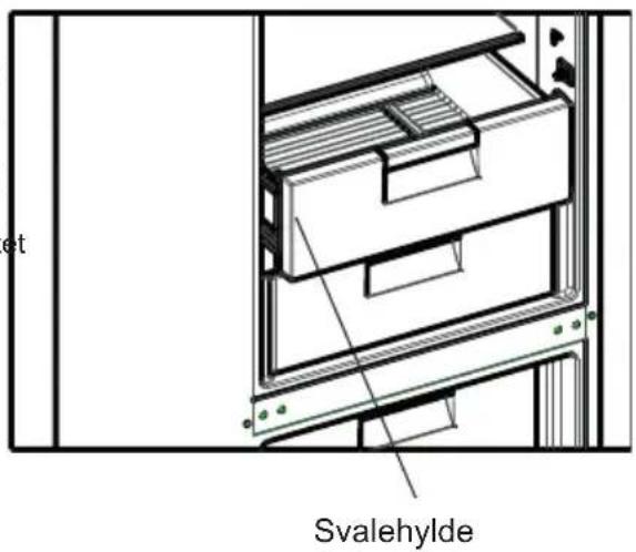 SHARP SJ-BA09RMXLC-EU - Sådan tages svalehylden ud: - 2