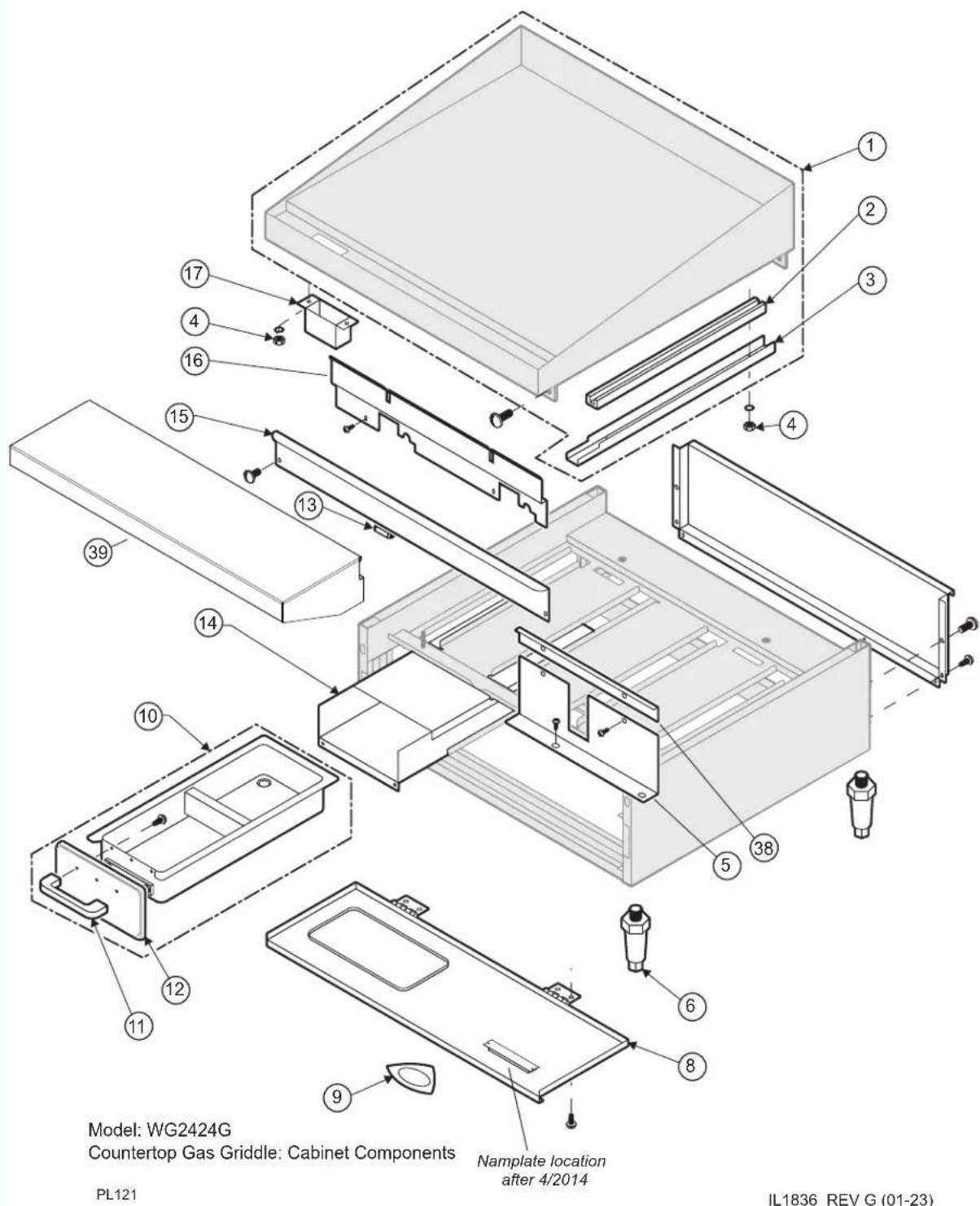 Wells WG3036G - EXPLODED VIEW & PARTS LIST - 1