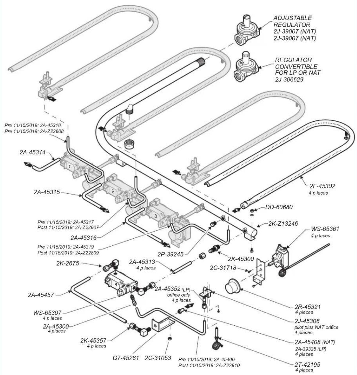Wells WG3048G - EXPLODED VIEW & PARTS LIST - 1