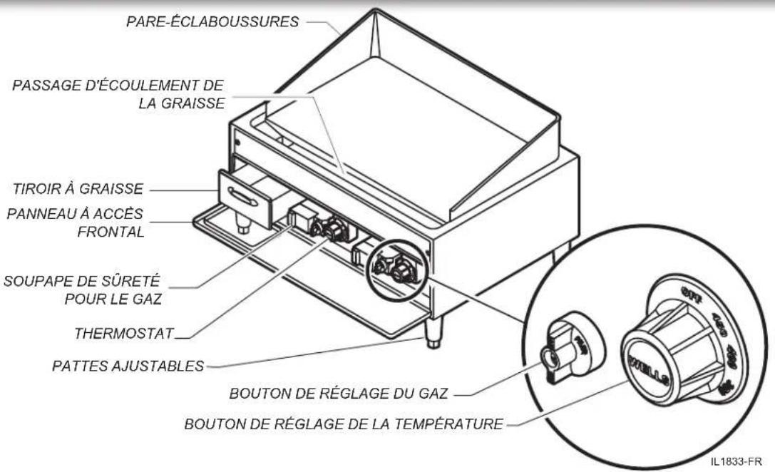 Wells WG3048G - CARACTÉRISTIQUES ET COMMANDES DE FONCTIONNEMENT - 1