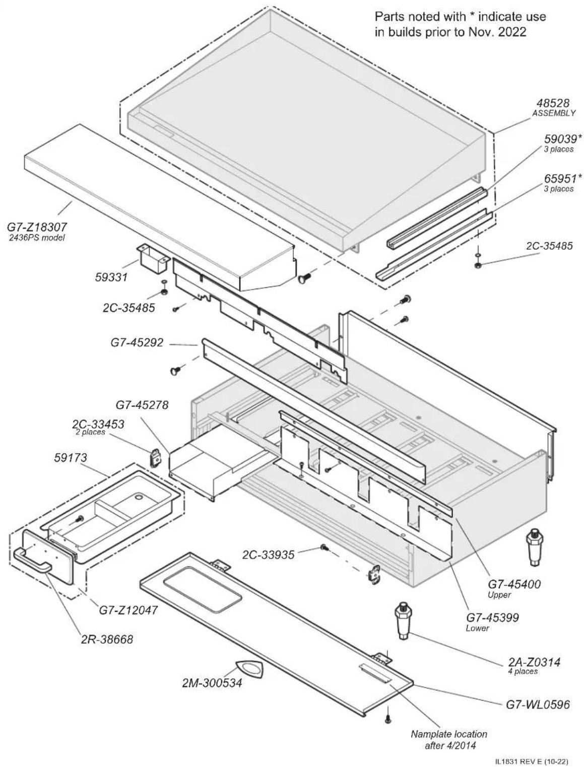 Wells WG3048G - EXPLODED VIEW & PARTS LIST - 1