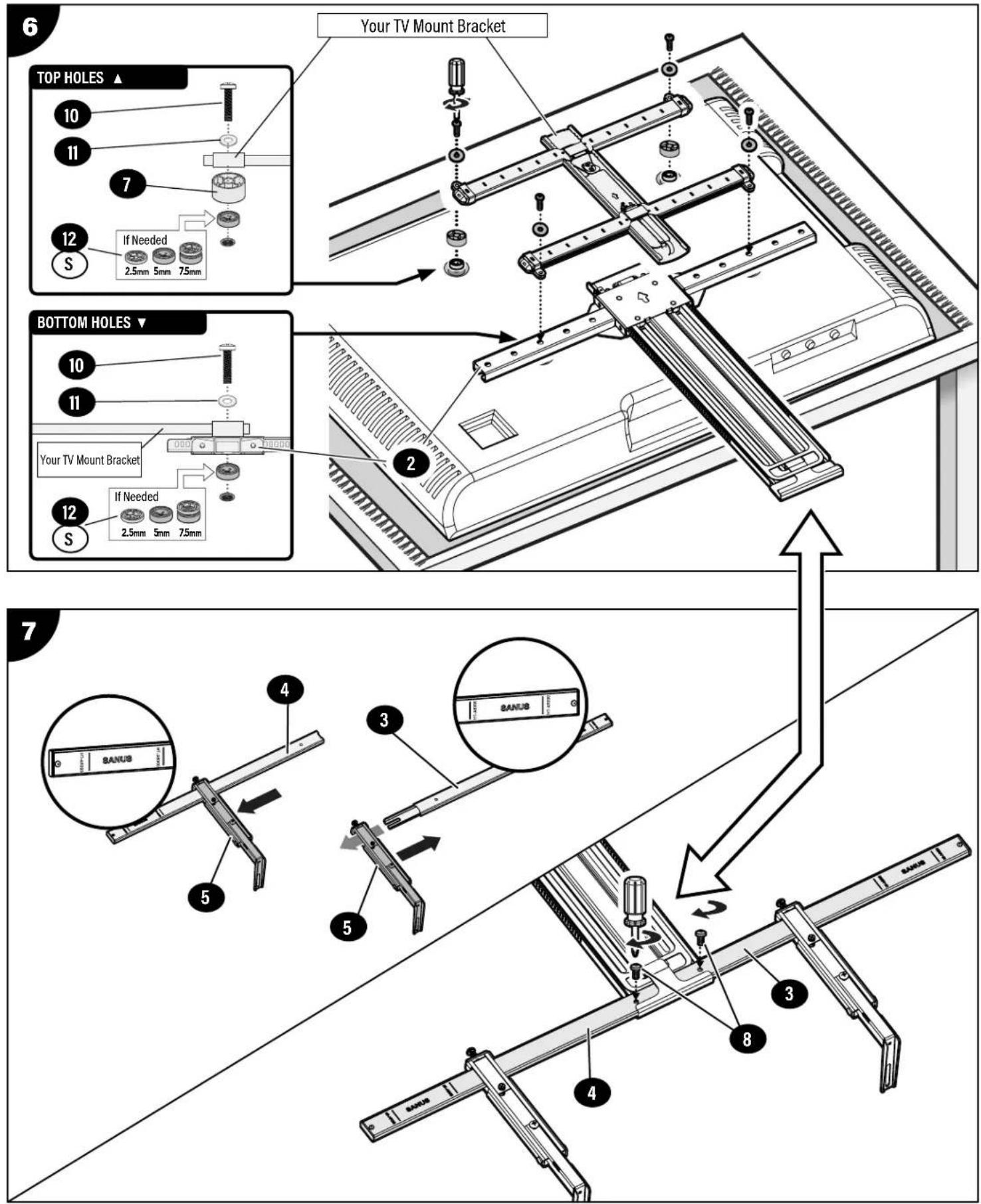 SANUS WSBSBTV1-B2 - ASSEMBLE AND ATTACH SOUNDBAR MOUNT - 3