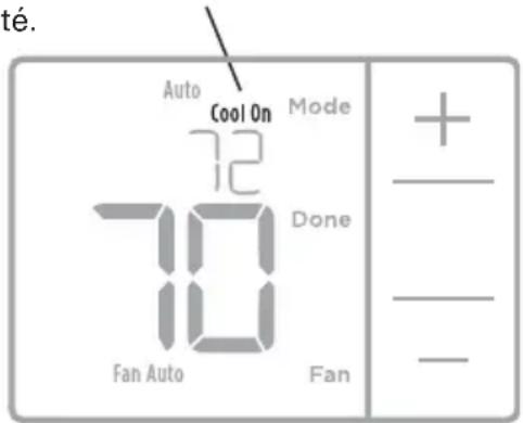 té. Auto Cool On Mode 72 Done 70 Fan Auto Fan + - -