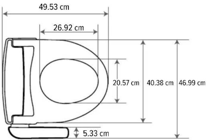 Brondell Swash Select EM417 - Dimensiones del Producto - 2
