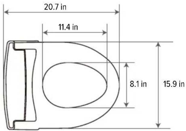 Brondell Swash Select BL97 - Product Dimensions - 1