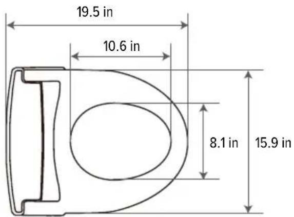 Brondell Swash Select BL97 - Product Dimensions - 2