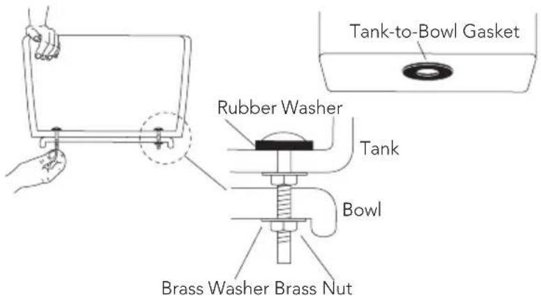 TOTO Vespin II CST474CEFG - Tank to Bowl Mounting - 1