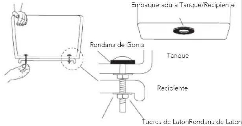 TOTO Vespin II CST474CEFG - Montaje del tanque en el recipiente - 1