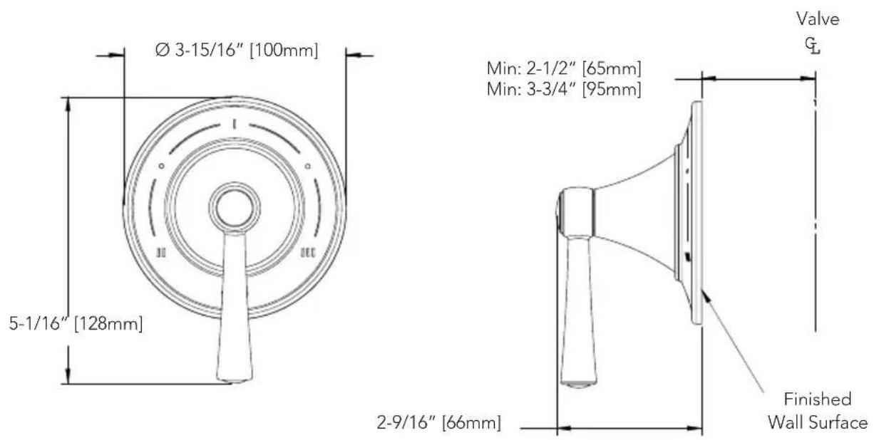 TOTO Vivian TS220XW1 - ROUGH-IN DIMENSIONS / DIMENSIONES PRELIMINARES / DIMENSIONS BRUTES - 1
