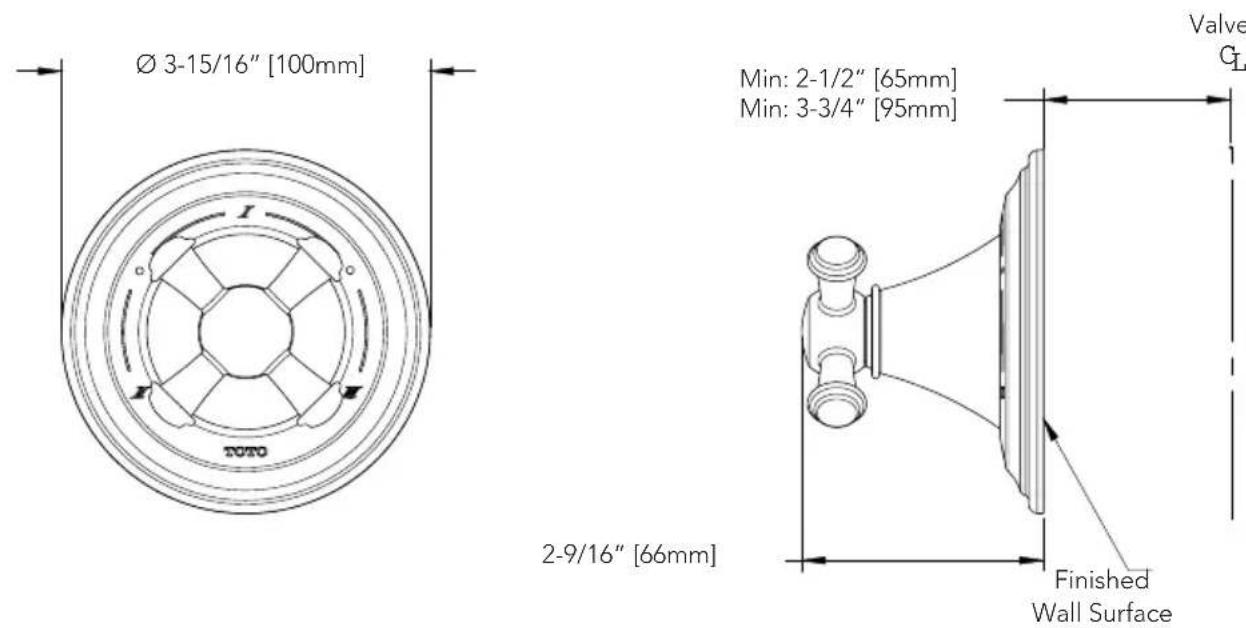 TOTO Vivian TS220XW1 - ROUGH-IN DIMENSIONS / DIMENSIONES PRELIMINARES / DIMENSIONS BRUTES - 1