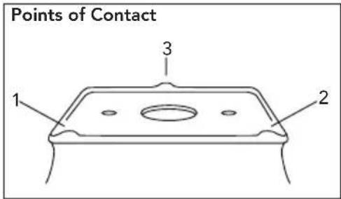 TOTO Drake II C453CUF - NOTE: Three Points of Contact: - 1