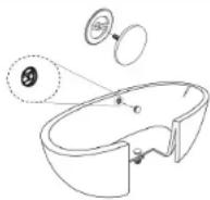 TOTO Aimes ABY626N - Instale los accesorios del rebosadero - 1