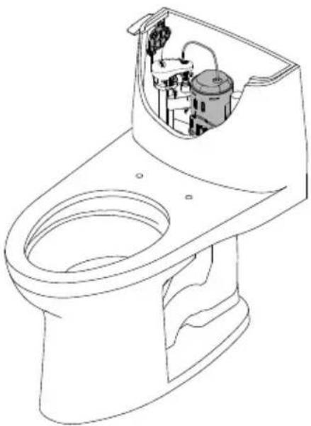 TOTO Eco UltraMax MS854114ELR - Reemplazo de la válvula de descarga (solo del modelo cst604cufg) - 1