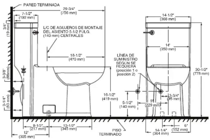American Standard Town Square S 2851A104 - RETIRE EL INODORO ANTIGUO - 1