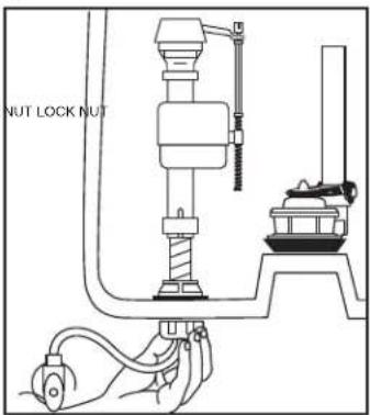 American Standard Town Square S 2851A104 - CAUTION: DO NOT OVERTIGHTEN NUTS OR BASE MAY BE DAMAGED! - 7