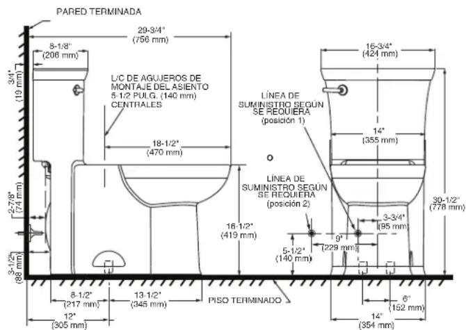 American Standard Town Square S 2851A104 - RETIRE EL INODORO ANTIGUO - 2