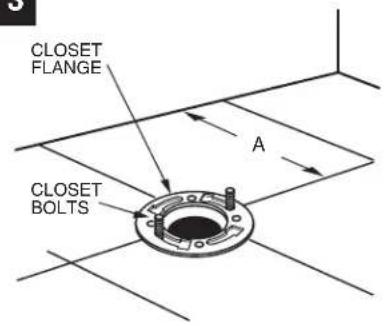 American Standard Town Square S 3851A101 - ROUGHING-IN DIMENSIONS: - 2