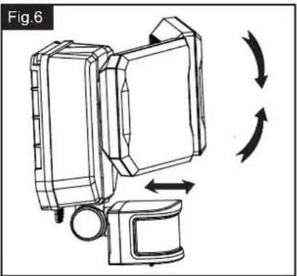 Vaxcel Outdoor Security T0722 - Adjusting the Light Head (B): - 1