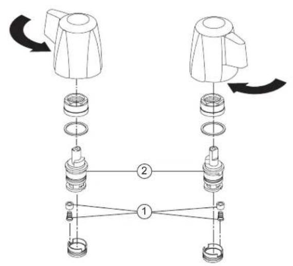 DELTA 2121LF - TWO HANDLE WASHERLESS LAUNDRY FAUCET - 7