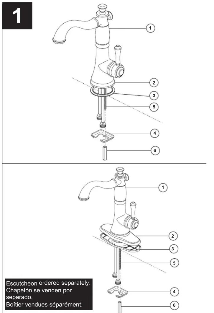 DELTA 1993LF - SINGLE LEVER BAR FAUCET LLAVE MONOMANDO DE BARES ROBINET DE BAR À UNE MANETTE - 8