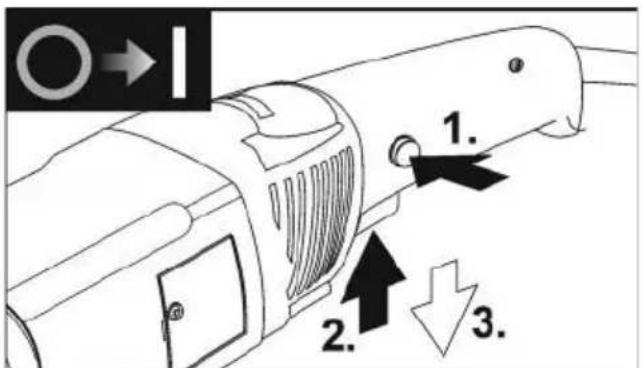 Flex STE 18-3 130 - Accendere e spegnere l'elettro- utensile - 1