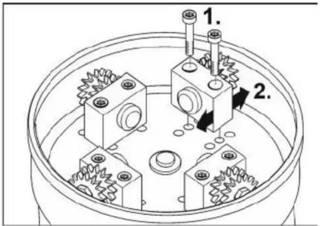 Flex STE 18-3 130 - Setting working width - 1