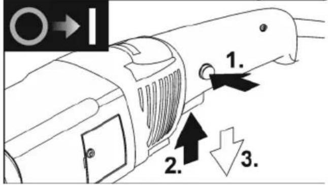 Flex STE 18-3 130 - Elektrisch gereedschap in- en uitschakelen - 1