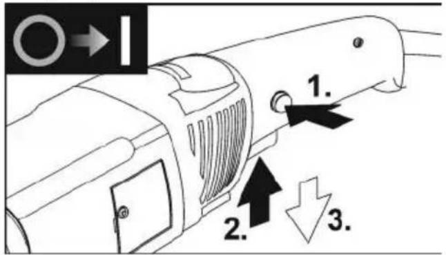 Flex STE 18-3 130 - Elektrinio įrankio jjungimas ir išjungimas - 1