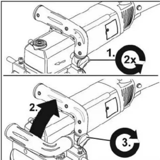 Flex STE 18-3 130 - Regolazione della maniglia - 1