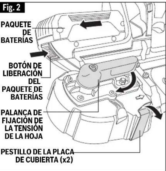 BOSCH GCB 18V-2 Professional - ▶ Remoción de la hoja - 1