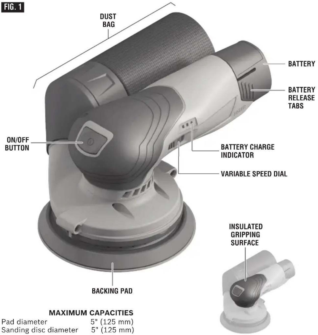 BOSCH GEX12V-5 Professional - WARNING - 1