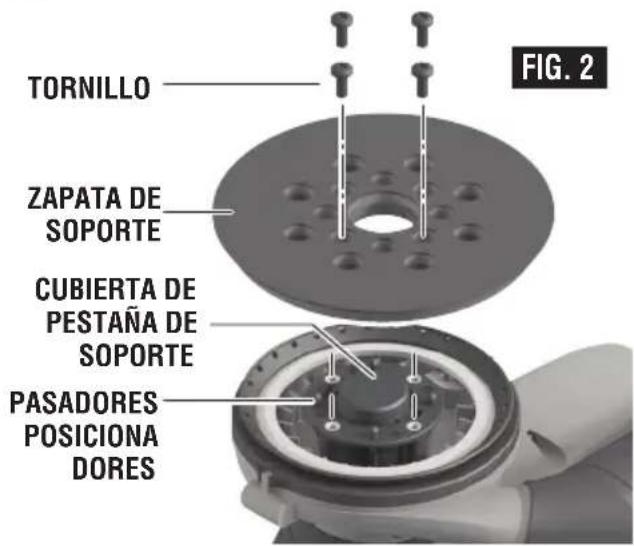 BOSCH GEX12V-5 Professional - Instalación de la zapata de soporte - 1