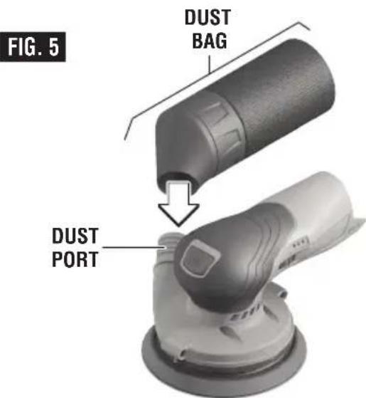 BOSCH GEX12V-5 Professional - REMOVING AND INSTALLING DUST BAG - 1