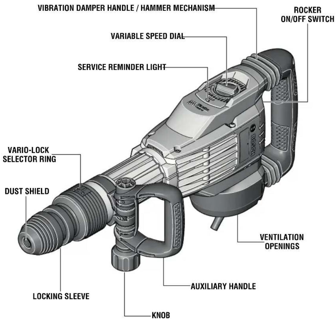 BOSCH DH1020VC Professional - Demolition Hammer - 1