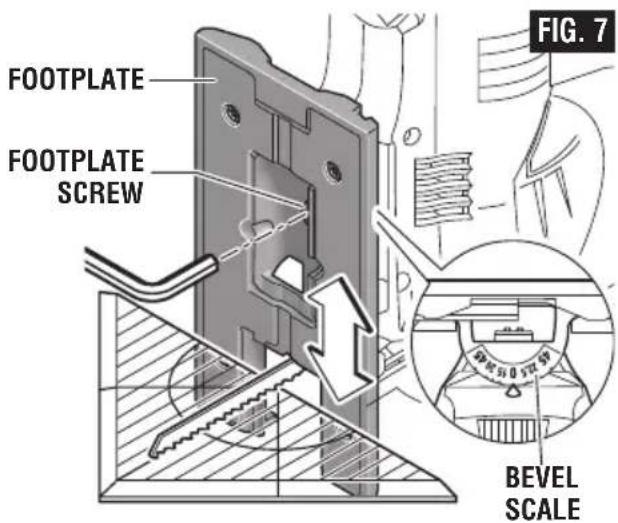 BOSCH JS120 Professional - Footplate angle adjustment - 1