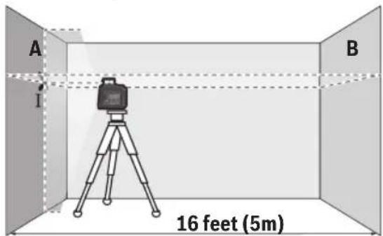 BOSCH GLL50-40G Professional - Checking the Height Accuracy of the Horizontal Line - 1