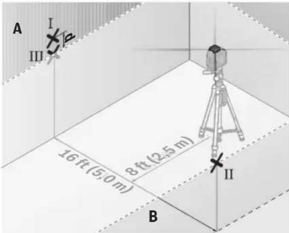 BOSCH GLL50-40G Professional - Checking the Leveling Accuracy of the Horizontal Line - 2