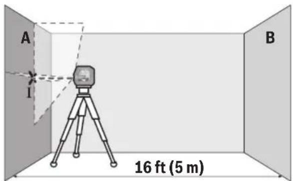 BOSCH GLL100-40G Professional - Checking the Height Accuracy of the Horizontal Line - 1