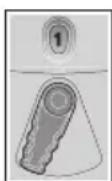 BOSCH CRS180 Professional - Interruptor selector de la velocidad de carrera, posición a la izquierda: - 1