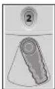 BOSCH CRS180 Professional - Stroke speed selector switch - right: - 1