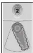 BOSCH CRS180 Professional - Interruptor selector de la velocidad de carrera, posición a la derecha: - 1